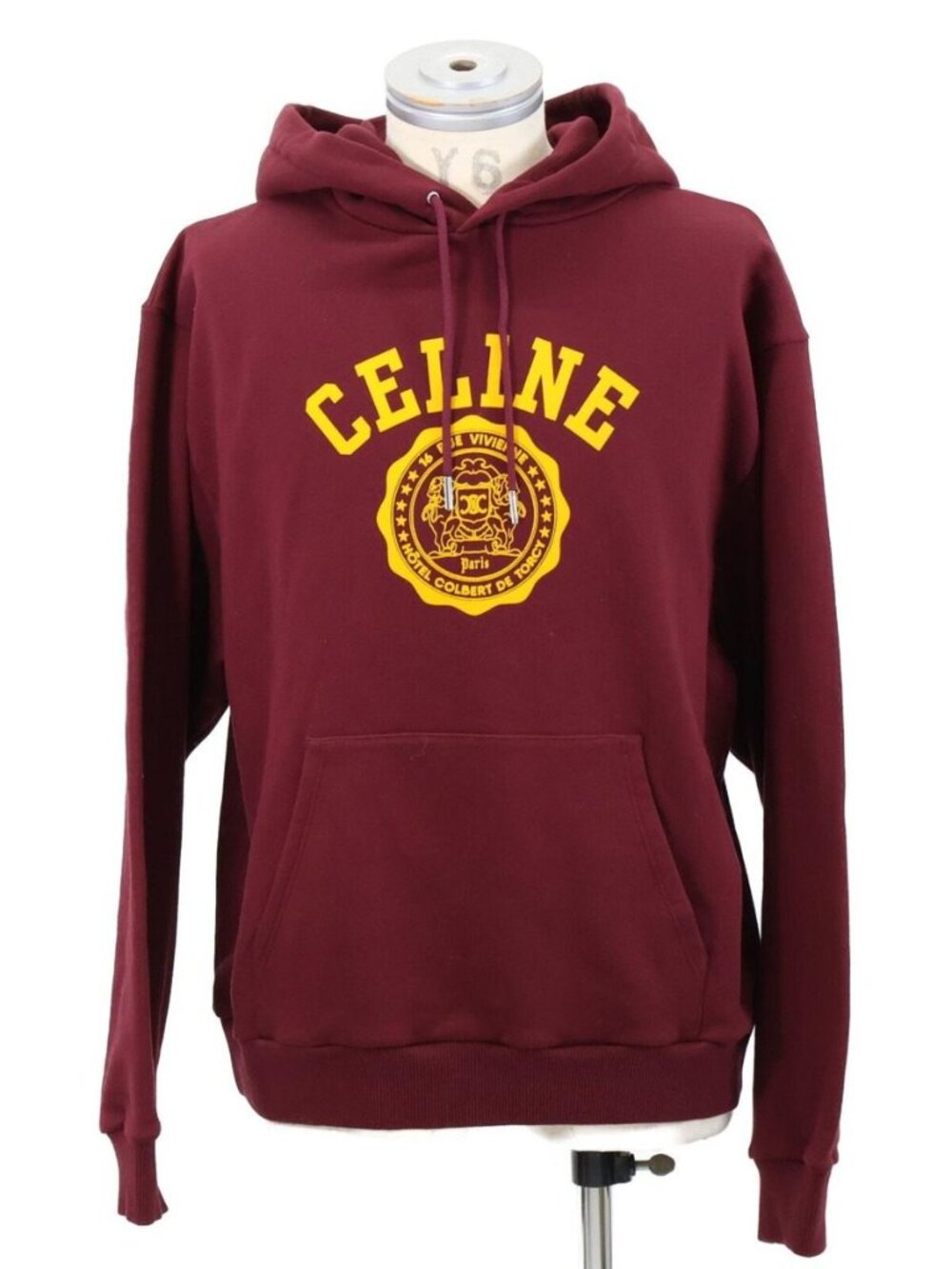 Celine Blason Logo Print Pullover Hoodie